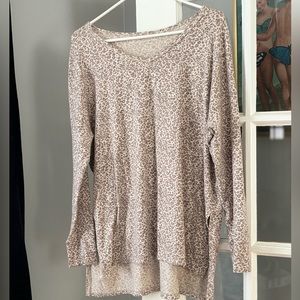 American eagle cheetah print long sleeve shirt